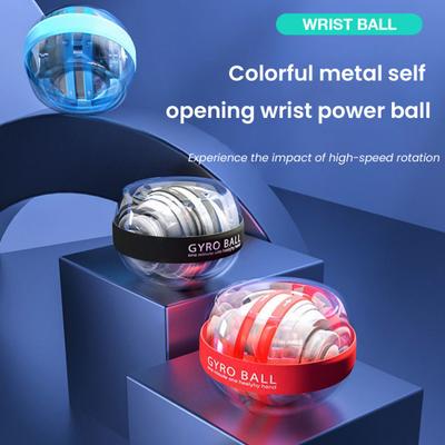 Auto-Start Wrist Ball Exerciser Adjustable Resistance Forearm Trainer Strengthener Torque Ball with Light Muscle Joint Exercise Gyro Ball Hand