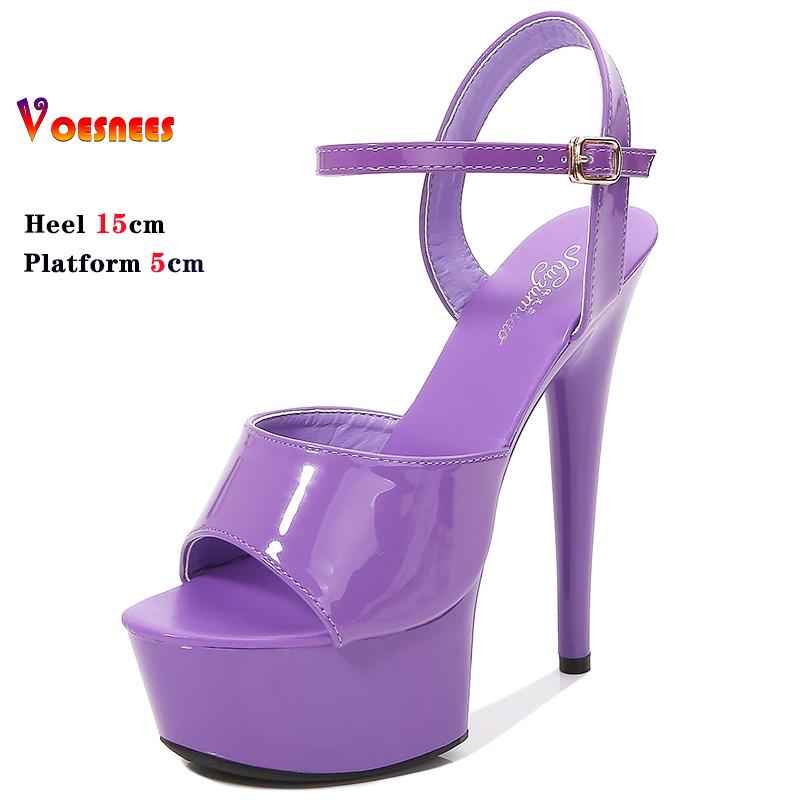 Womens Shoes 15 CM 6inchs Pole Dance Shoes Stripper High Heels for Women Sexy Show Shoes Sandals Party Platform Wedding Footwear