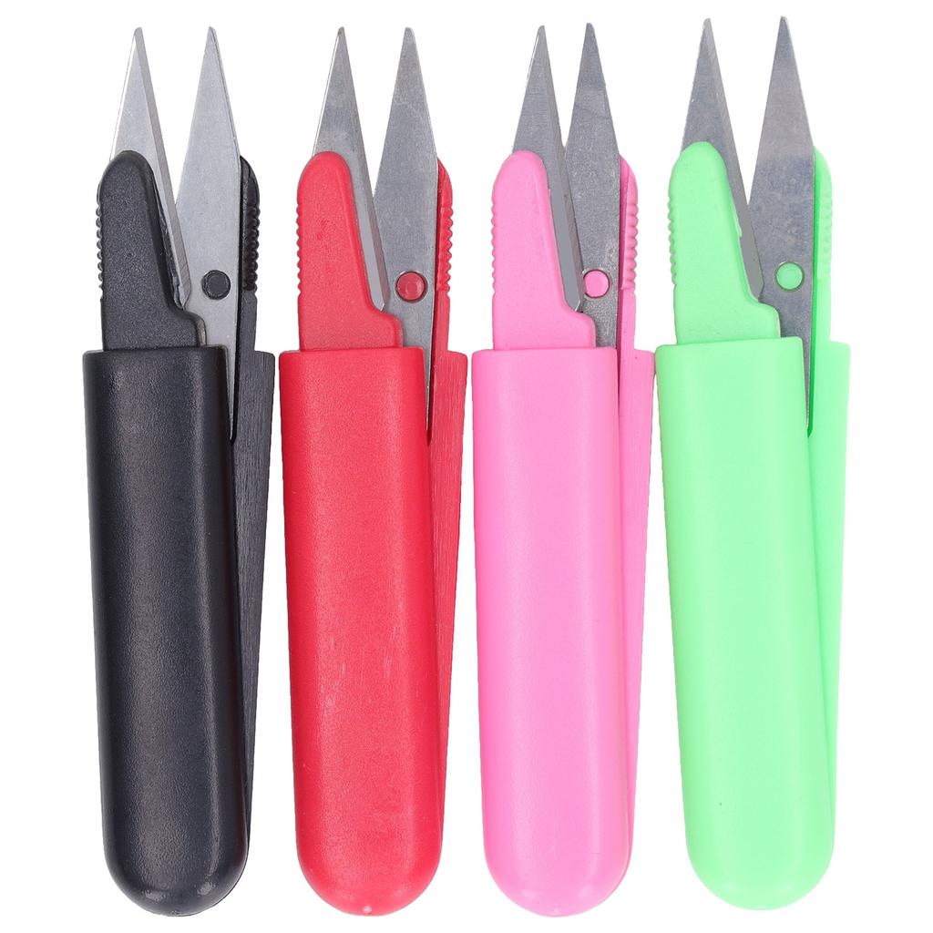4 STÜCKE Fadenknipser mit Deckel Edelstahl Rund DIY Nähen Mini Kleine Knipser Leichtgewicht Nähen