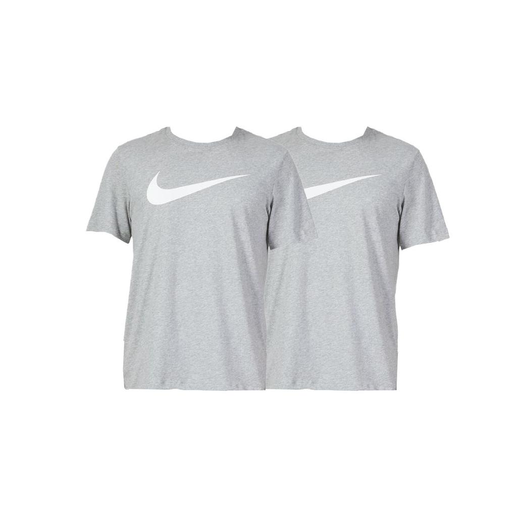 Nike Solid Color Logo Crew Neck T-Shirt Men Tops Light-Grey DC5095-063