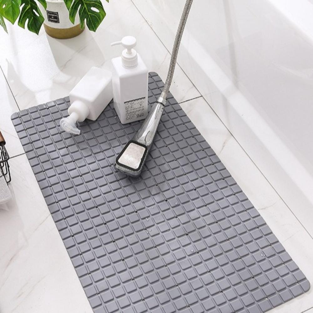 Grid Texture Bathroom Pad with Suction Pad Pedal Pad Bathroom Rug Floor Mat  Washroom