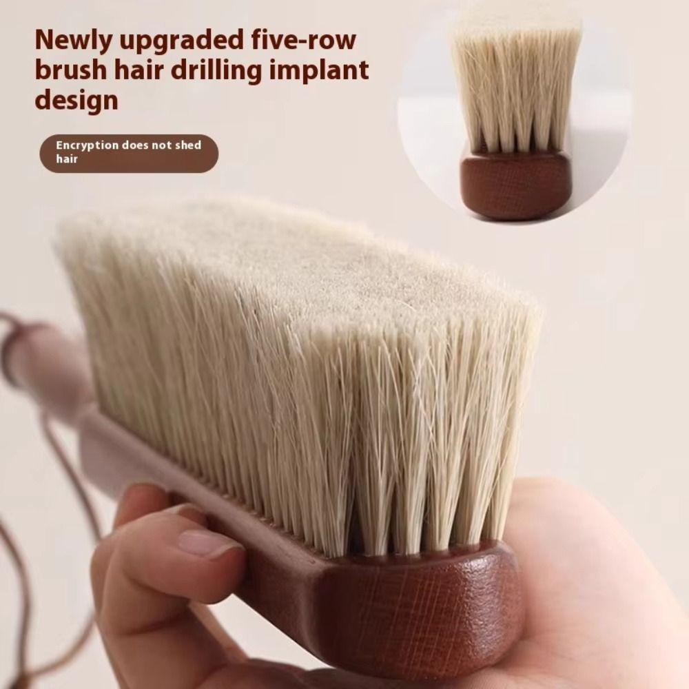 Bettbürste aus Buchenholz mit weichen Borsten, Haushaltsreinigungswerkzeug, Sofabürste, Reinigungsutensil