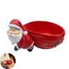 Yousheng Christmas Santa Claus Candy Bowl Multi-purpose Goodies Treats Sweets Nuts Dish Holder Container Santa Resin Figurine Holiday Party Ornament