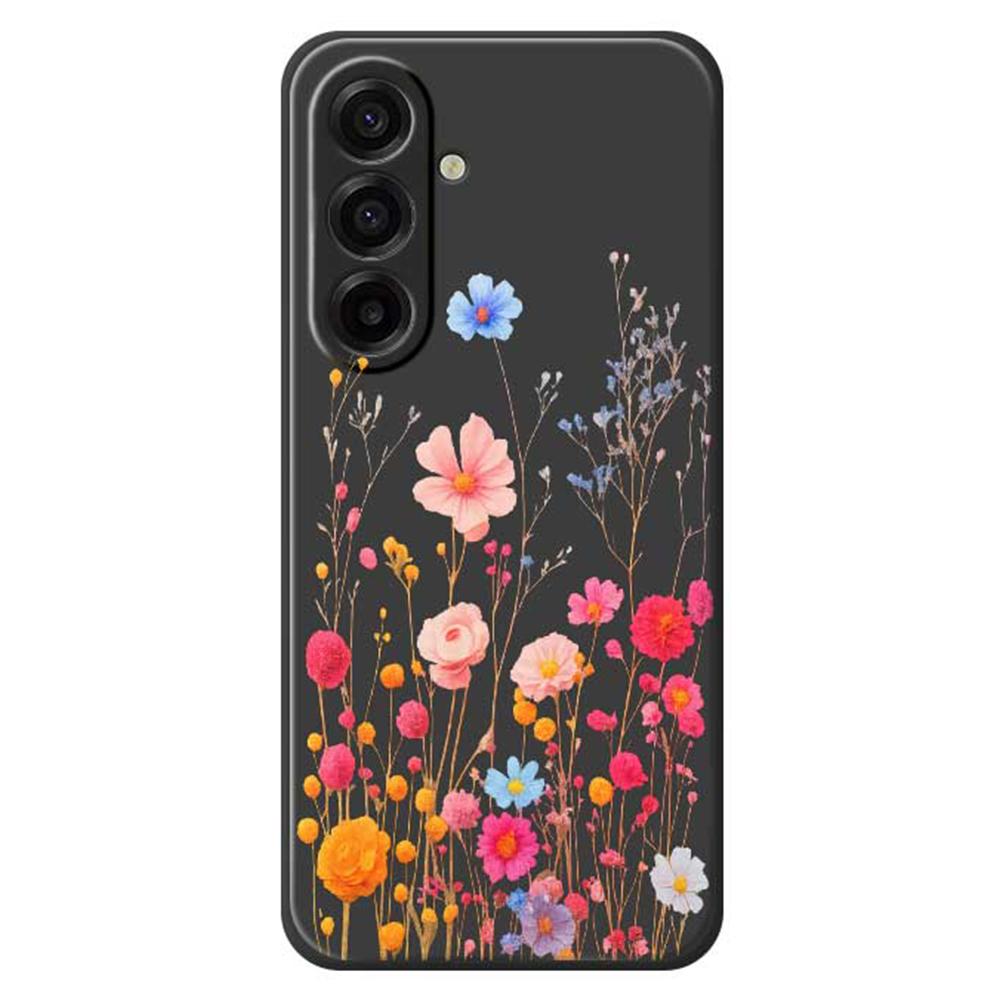 For Samsung Galaxy A17 5G Case Flower Branches Pattern Printing Straight Edge TPU Phone Back Cover