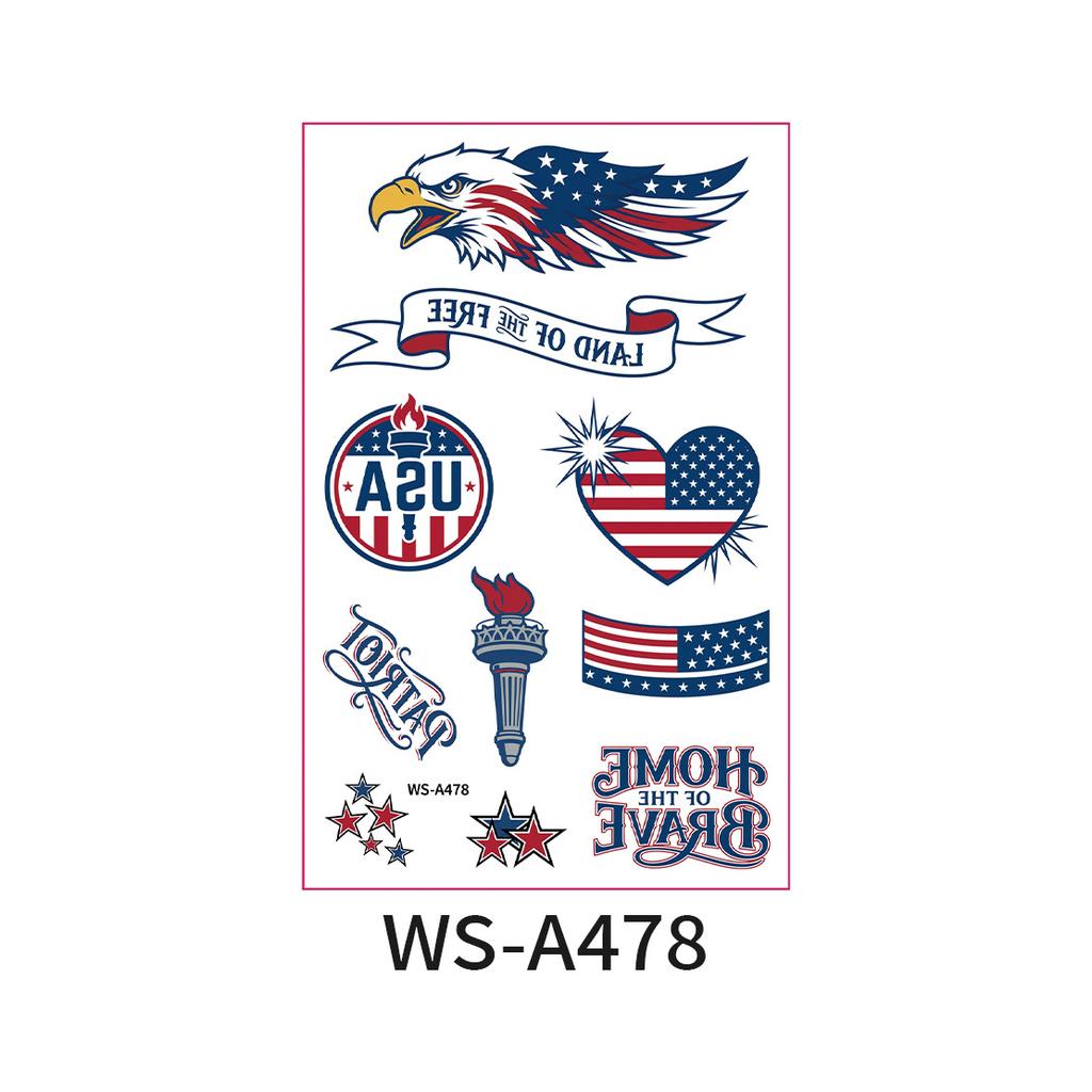 World Cup Argentina Belgium Fans Flag Face Sticker Waterproof Competition Game Tattoo Sticker