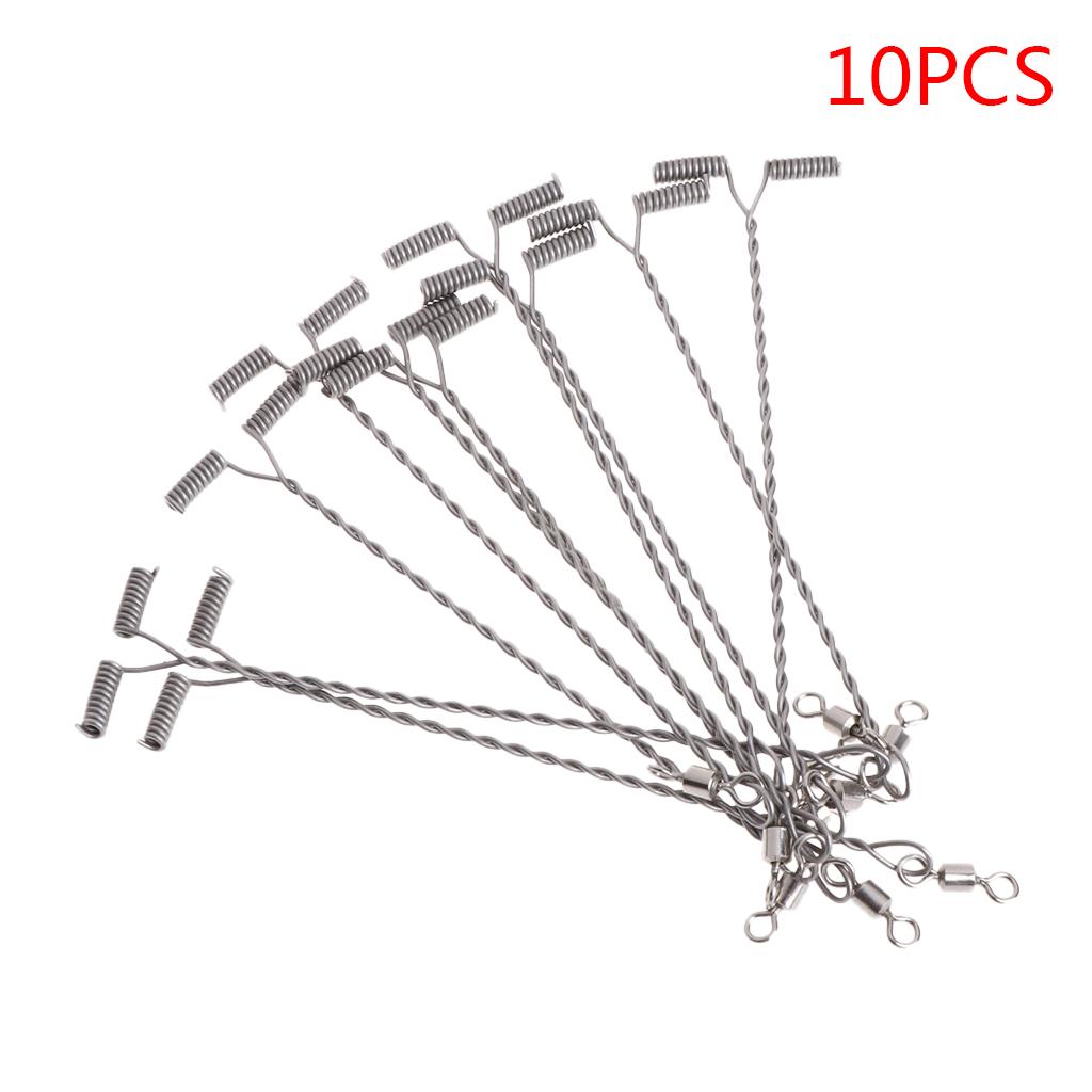 

Проволочная рыболовная удочка 10 шт. с вертлюгом для Т-образной оснастки из нержавеющей стали 9/12/15 см для активного отдыха на природе, путешествий, кемпинга, го-фиш 9