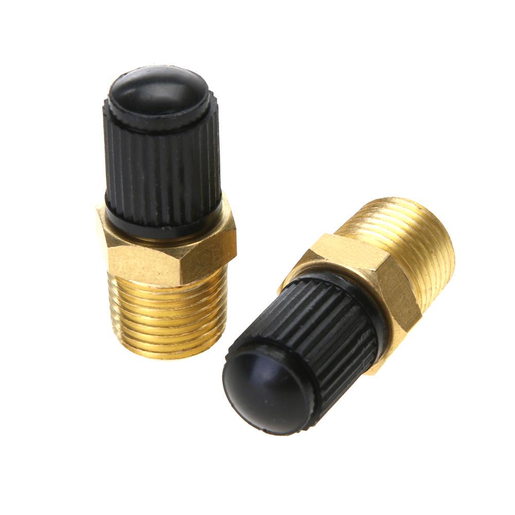 2Pcs 1/4 1/8 Inch Npt Mpt Brass Tire Tire Air Compressor Fuel Tank Filling Valve For Dunlop Valve Car Styling Auto Parts