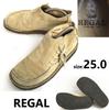 Desert Boots Suede Short Boots Beige Size 25.0 Crepe Sole Leather Dress Shoes(USED)