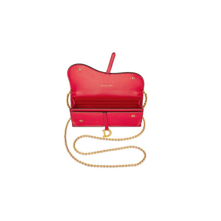 Dior Saddle Chain Lambskin Shoulder Crossbody Wallet Women Bags Red S5614CCEH-M14F
