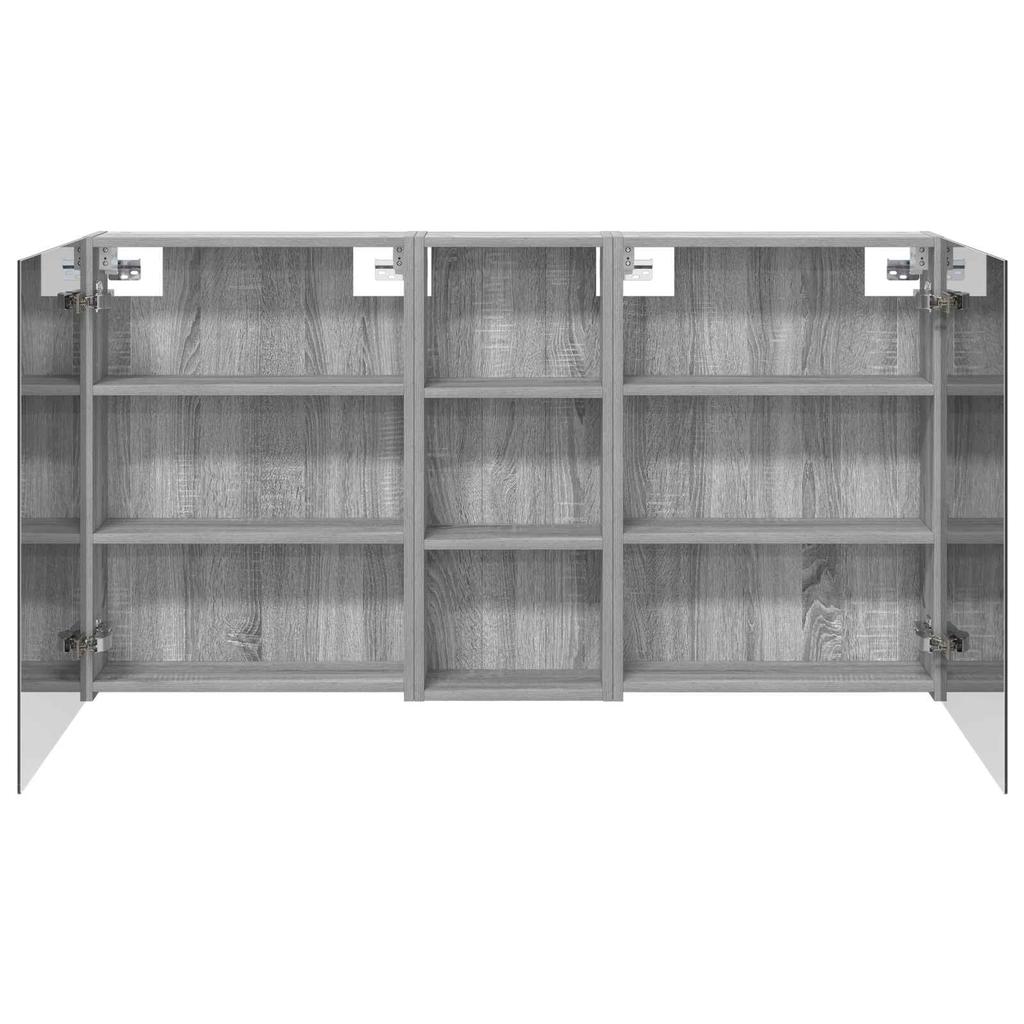 Bathroom Cabinet Set 3 Pcs 130 X 14.5 X 70 Cm Engineered Wood