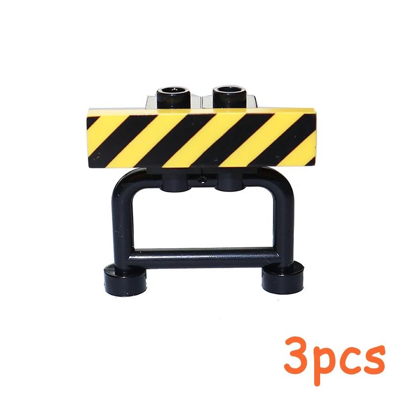 Non-Toxic Moc City Traffic Lights Road Signs Roadblock Signal Light Speed Limit Diy Building Block Scene Construction Minifigs Accessories