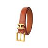 New Retro Alloy H Letter Buckle Belt for Women Ins Trendy Korean Version Simple Versatile Pin Buckle Thin Belt for Women