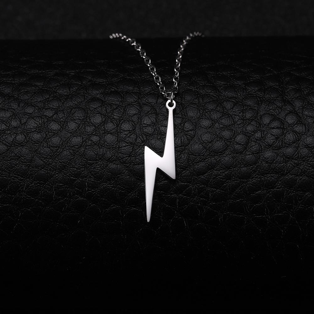 My Shape Lightning Necklaces For Women Tooth Mountain Heart Stainless Steel Necklace Choker Fashion Jewelry Gifts For Girlfriend