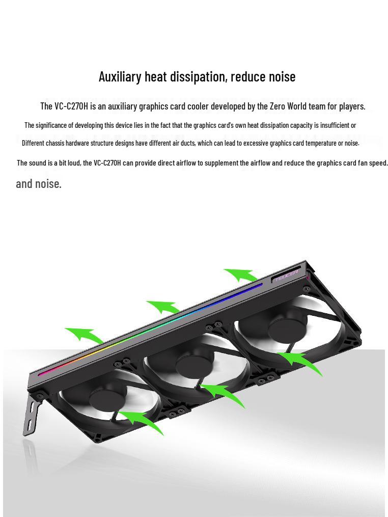 Zero Degree VC-C270 Graphics Card Cooling Fan for PCI Slots