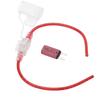 31.5cm 12AWG Car Fuse Holder TPE PVC with Manual Reset 10A Fuse for Automobiles Trunks RVs