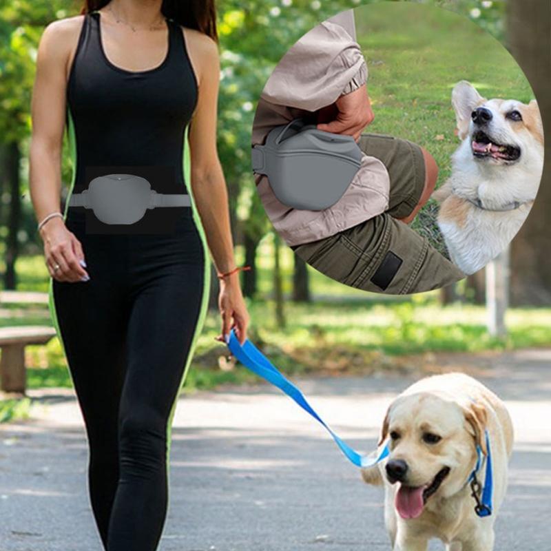 Silikon-Leckerlibeutel für Hunde mit Hundetrainings-Clickern Wasserdichte Bauchtaschen für Training Belohnung Outdoor