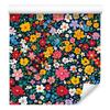 Wallpaper Small Flowers Turquoise and Red for Living Room and Bedroom 50x1000