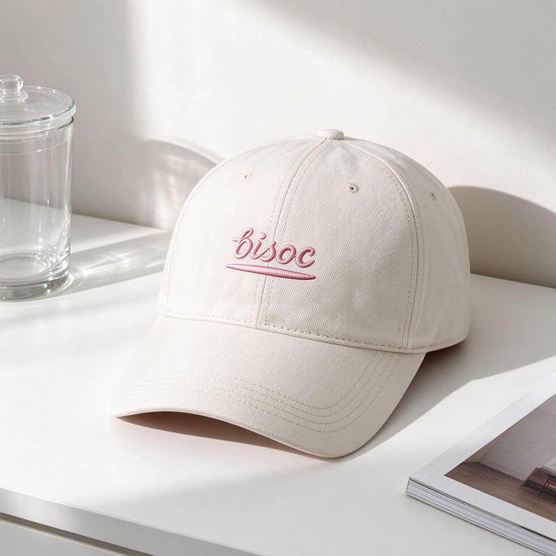 Fashion Hat Korean early winter new polished cotton embroidered versatile baseball cap big head circumference showing face small men's and women's