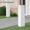Solar LED Path Light 2 Pcs White Cold Rolled Steel
