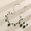 Luxurious Colorful Zircon Necklace & Earrings Set - Cross-Border Fashion Jewelry