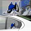 Peering At Wolf Head Creative Stickers Vinyl PVC Reflective Fun Car Stickers Car Windows Motorcycle Bumper Stickers