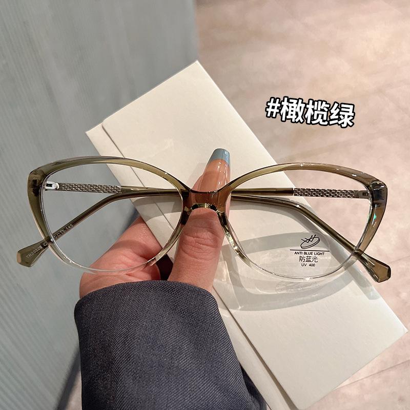 Material Eyeglass Frames For Men Cat Eye Shape Stylish Woman Eyeglasses Blue Light Blocking Glasses Frame
