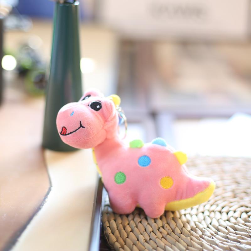 Plush Dinosaur Keychain With Soft Short Pile For Kids And Collectors