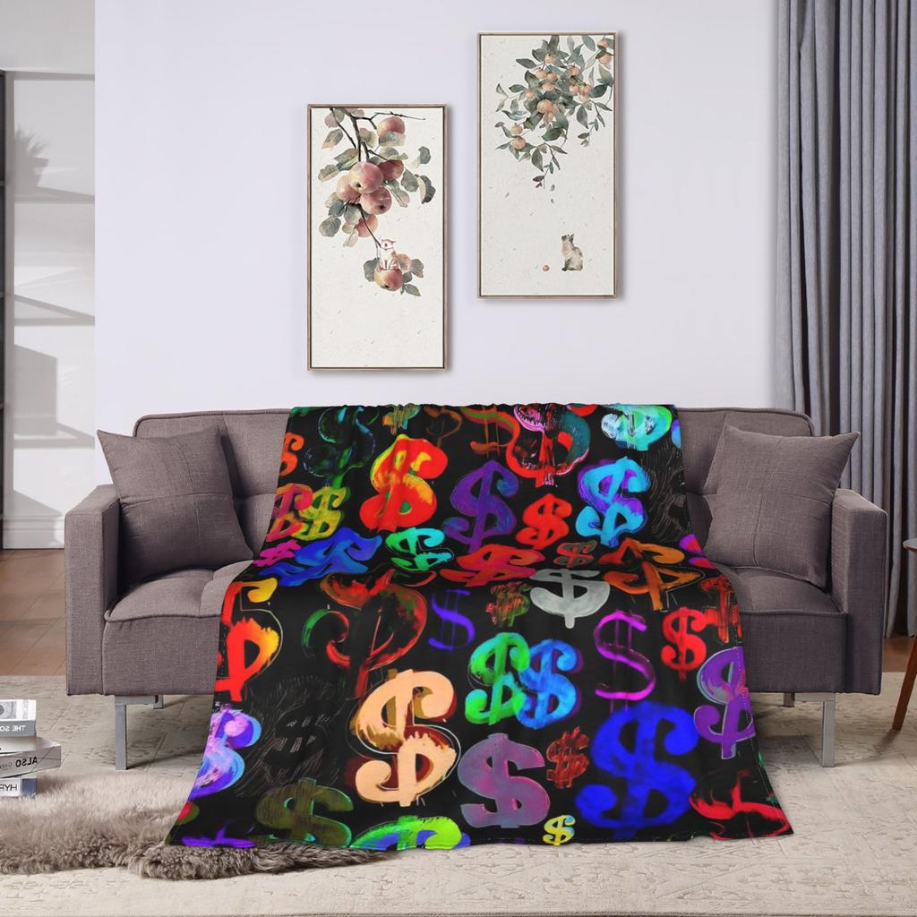 Play money Flannel Blanket Warm Soft Throw Blanket for Home Decor Picnic Comfortable Bedspread Sofa Bed Cover