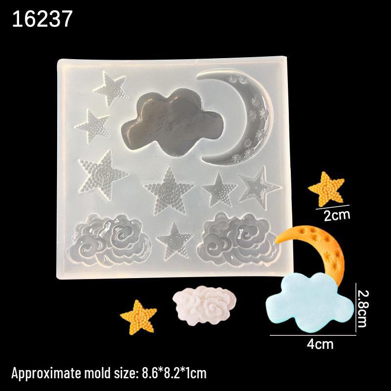 

Мини-бант и луна звездное небо эпоксидная УФ-клеевая форма аксессуары