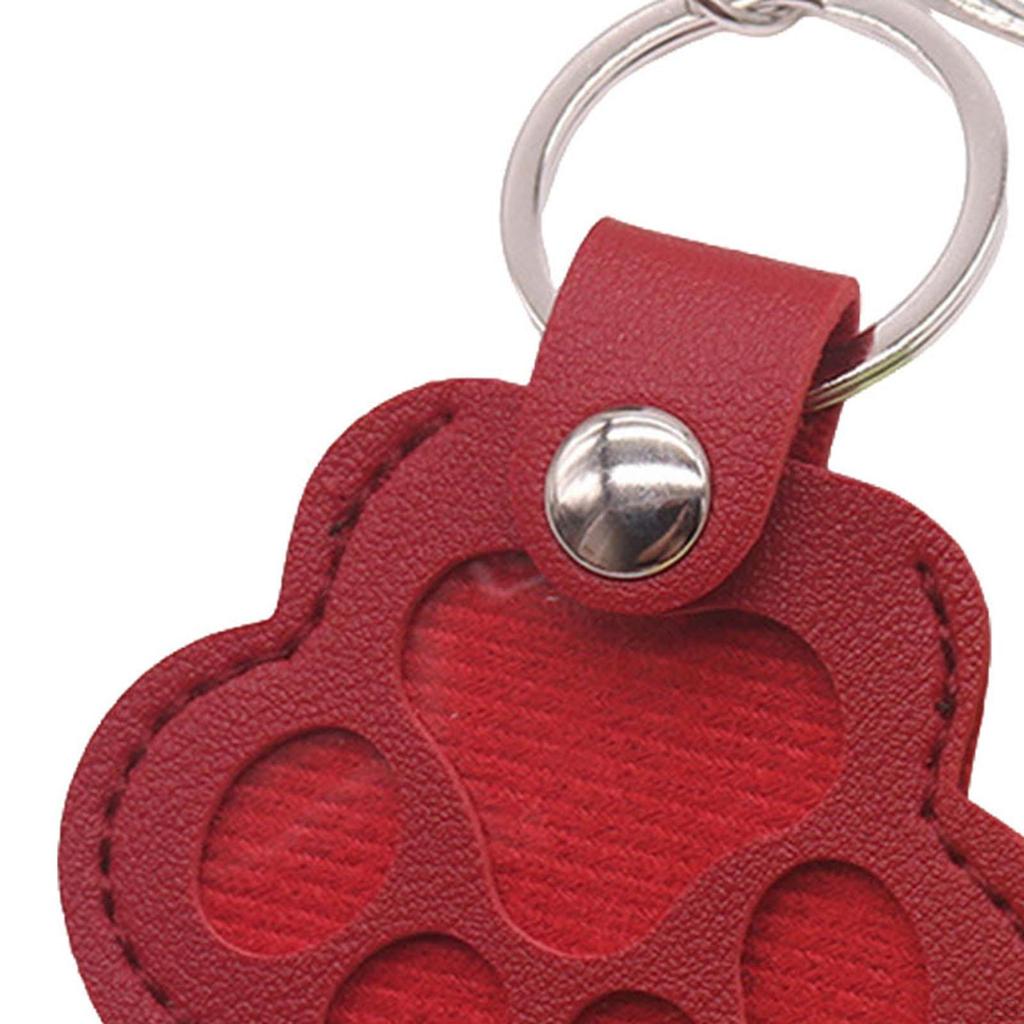 Cat Paw Keychain As Pet Hair Storage, Leather Bag Charm for Purse Accessories