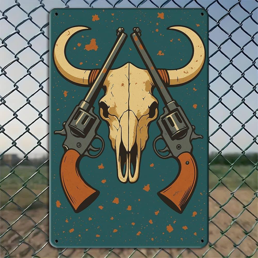 

Vintage Cowboy Metal Wall Art - Rustic Retro Tin Sign for Bar & Cafe Decor чистый
