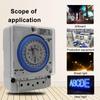 100-240V 15A Din Rail Water Heater Programmable Timer Switch Time Controller Mechanical Timer Switch