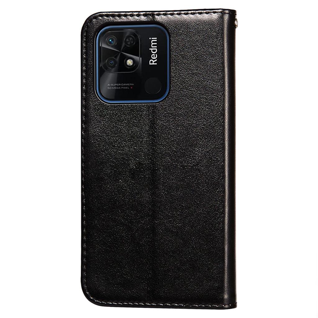 For Xiaomi Redmi 10C 4G TPU+PU Leather Wallet Stand Flip Cover Magnetic Closure Phone Case