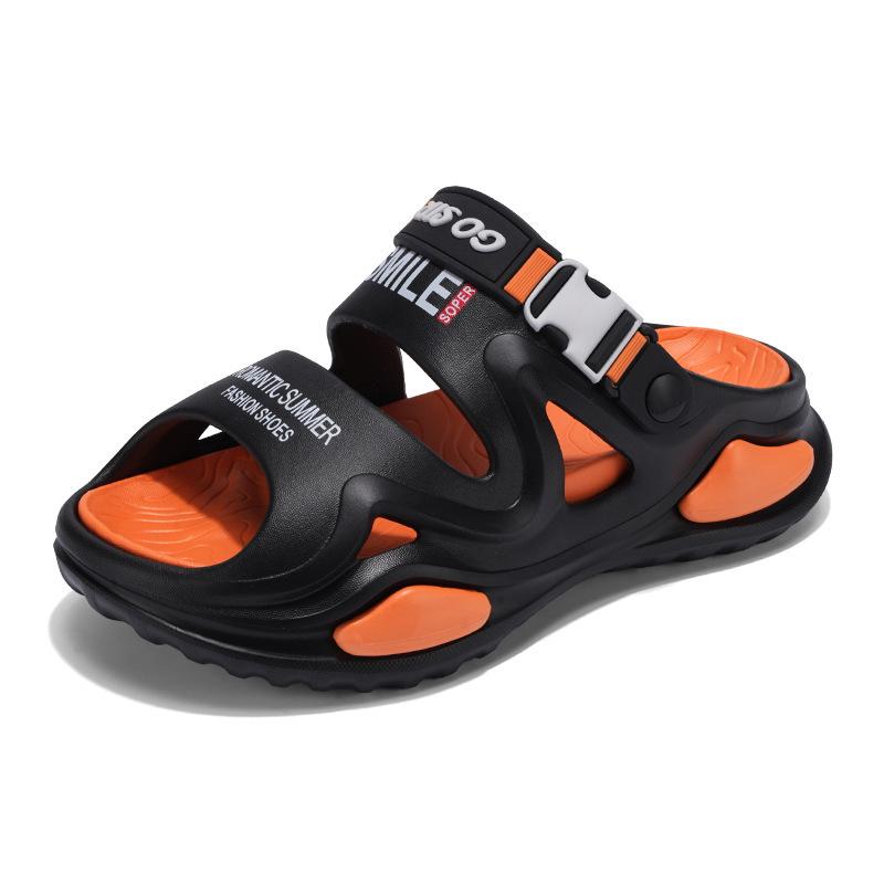 Thick-soled heightening slippers, non-slip one-word drag for summer wear, beach sports driving, dual-purpose beach sandals