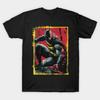 Men Black Print T-shirt Batman No-Cut Transfer Paper Print Cotton Tshirt