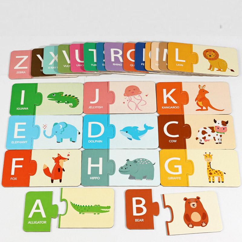 Paper Number Matching Puzzle English Letter Cognitive 1-20 Digital Enlightenment Math Educational Toys For Children