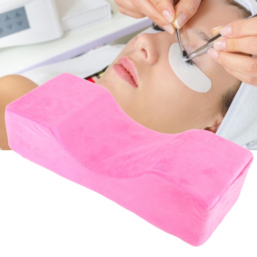 Cuscino Morbido Elastico per Estensioni Ciglia Buty Salone Innesto Ciglia Cuscino a Forma di U(Rosa )
