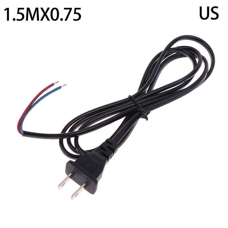 Eu Us Plug Ac Power Extension Cable Power Supply Cord 1.5M*0.75 For Electrical Sockets Outdoor Lamp Bulb Light