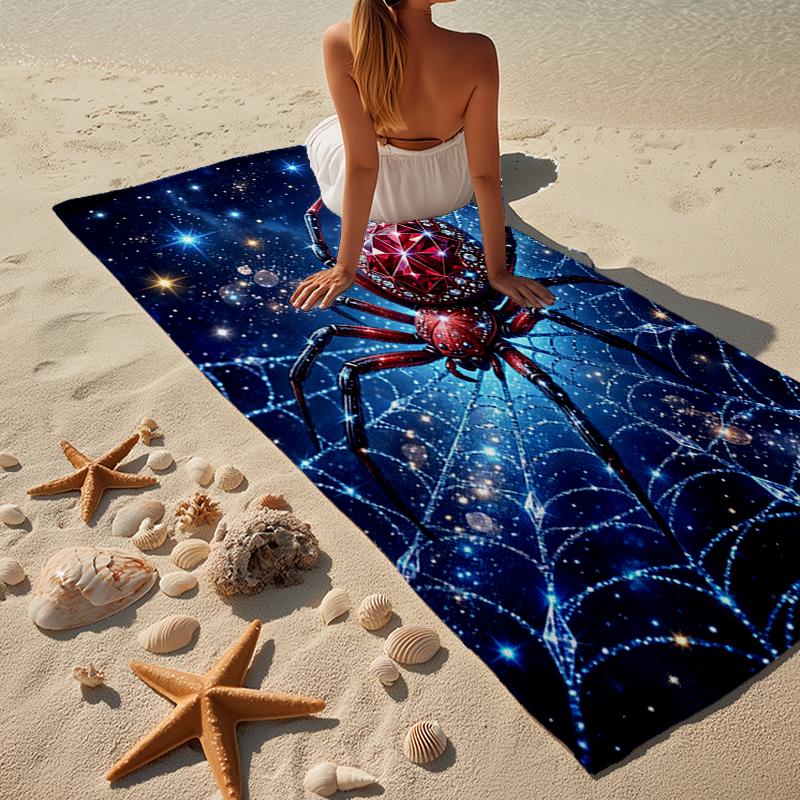Magical Cosmic Spider Web Beach Towel, Super Soft Microfiber, Gift for Her/Him, Birthday, for Pool, Beach, Travel, Home Decor Fan gifts