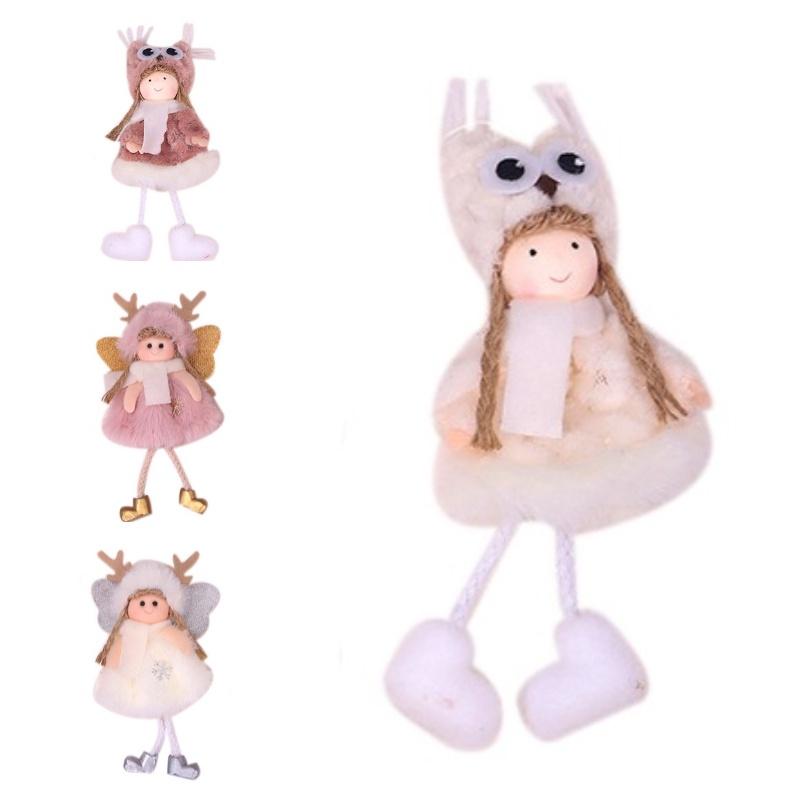 Creative Christmas Plush Angel Ornament For Children Cute Doll Gift For Christmas Tree Decoration
