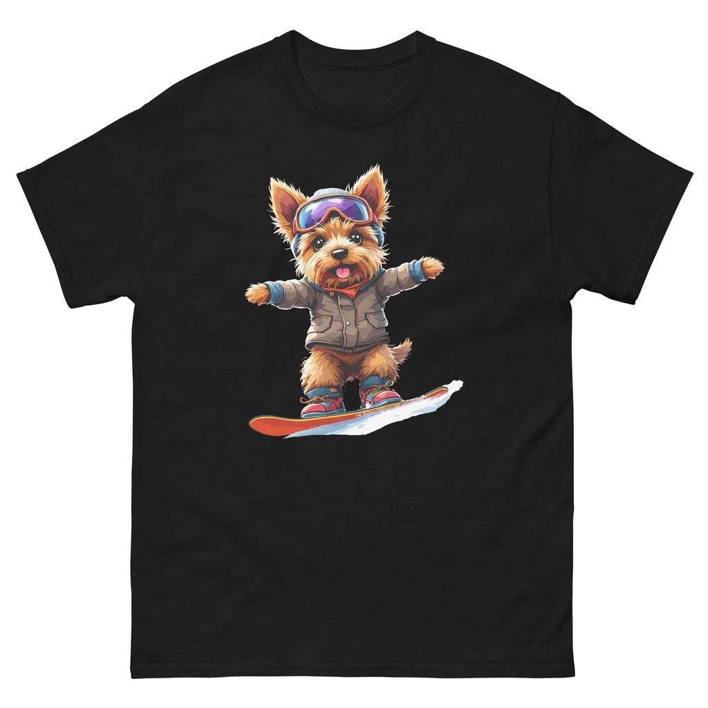 Yorkie Dog Snowboarding Fun Snowboarder T-Shirt