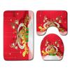 Christmas Bathroom Floor Mat Toilet Three-Piece Set