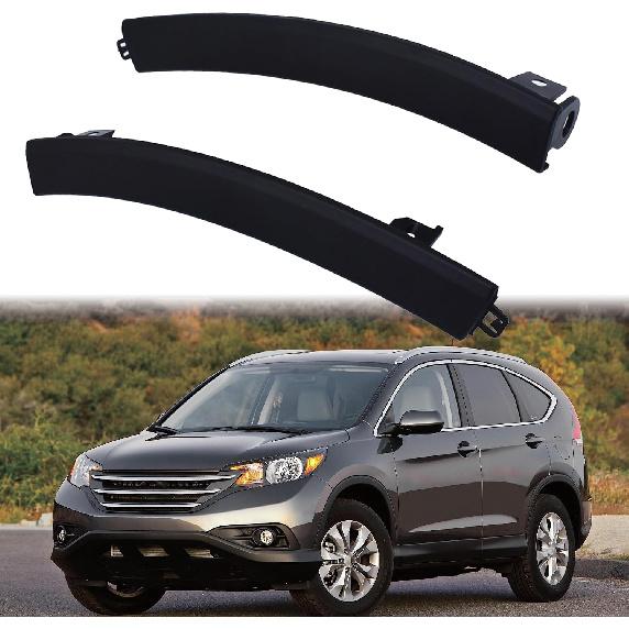 Front Bumper Filler Trim Black 2 Pcs Left & Right Side Replacement for 2007-2011 CR-V 71103-SWA-000