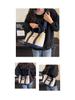 Japanese Color Block Canvas Tote: Lightweight, Large-Capacity, Versatile Handbag for Women - Shoulder or Crossbody Use.