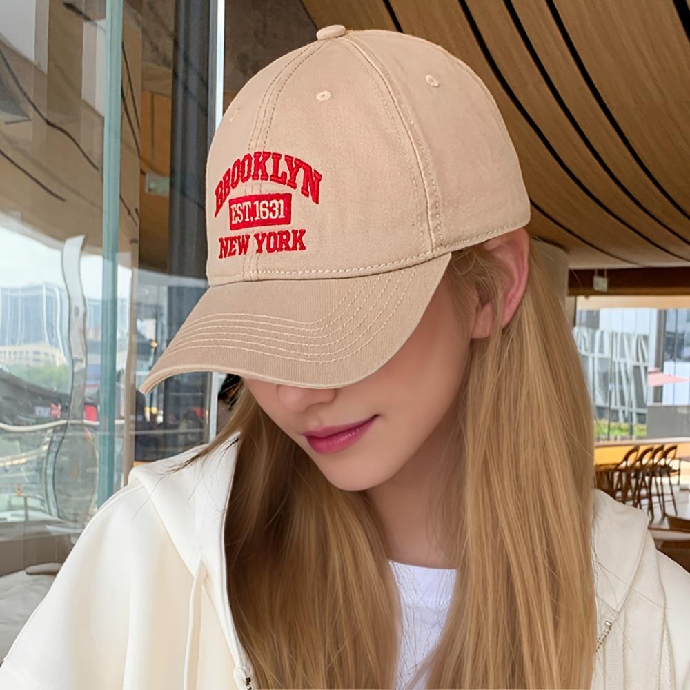 

Регулируемая бейсболка с вышитым логотипом Brooklyn NY для женщин, легкая и дышащая спортивная кепка, один размер подходит большинству хаки