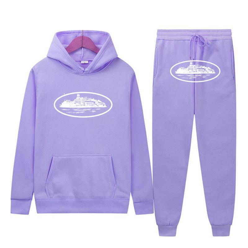 Kotez Unisex Hip-Hop Streetwear: Trendy Loose-Fit White Hoodie Set