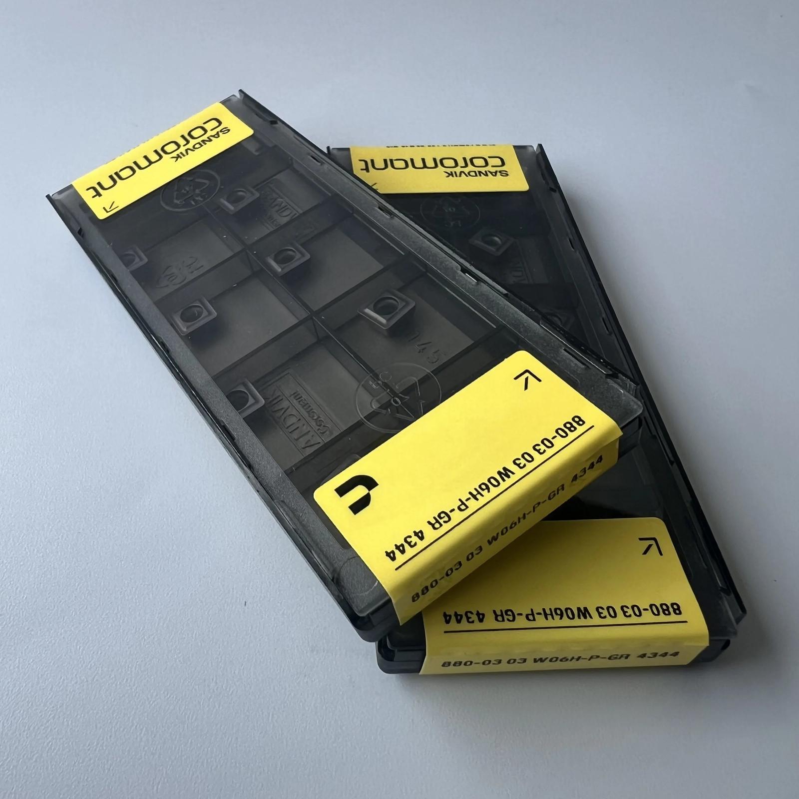 

SANDVIK / 880-0303W06H-P-GR 4344 / Industrial indexable Carbide Inserts 10 Pcs