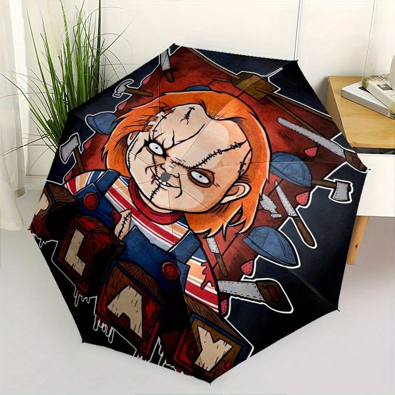 

Chucky Automatic Opening and Closing Umbrella - Lightweight 3-Fold Design, Suitable for Fans, Travel, Daily Use - Official Product, Interesting Shape,