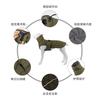 Thick Warm Dog Winter Coat Vest Outdoor Use Fleece Lined Pet Jacket In Grey Olive Green With Orange Trim