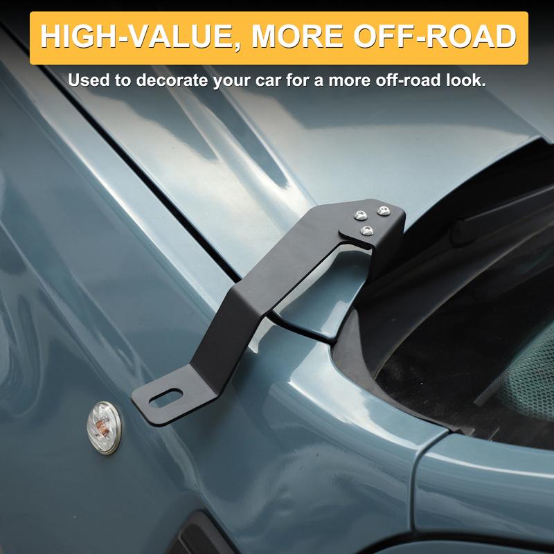 Carbon Steel Black For Ford Maverick -2026 Hood Headlight Bracket Pillar Hood Mount Holder Trim Exterior Accessories